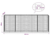 Gabion with 5 mm Wire and 5x10 cm Mesh 400x100x200 cm 3464882