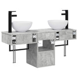 Bathroom Furniture Set 3 pcs Concrete Grey Engineered Wood 3405590