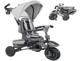 6 in 1 Foldable Kids Trike with Adjustable Parent Handle & Canopy for Ages 1-5, Grey T3398P378918