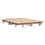 Bed Frame without Mattress 120x200 cm Solid Wood Pine 850662