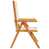 Garden Chairs 2 pcs Beige Solid Wood Acacia and Fabric 367660