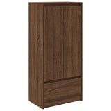 Cabinet with Drawer Brown Oak 55.5x34x119.5 cm Engineered Wood 861649