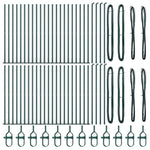 Fence Post Other 52 pcs Silver 3.2 x 3.2 x 88.5 cm Steel 3350234