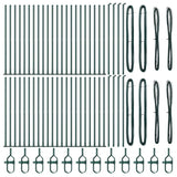 Fence Post Other 52 pcs Silver 3.2 x 3.2 x 88.5 cm Steel 3350234