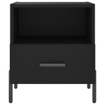 ZNTS Bedside Cabinet Black 40x35x47.5 cm Engineered Wood 827454