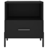 ZNTS Bedside Cabinet Black 40x35x47.5 cm Engineered Wood 827454