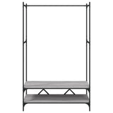 Clothes Rack with Shelves Grey Sonoma Engineered Wood 834203