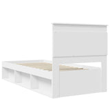 Bed Frame with Headboard White 90 x 200 cm Solid Pine Wood 3410136