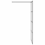 151034 Walk-in Shower Wall with Clear ESG Glass 90x195 cm Black
