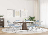 Folding Chair 8 pcs Grey 48 x 43.5 x 81 cm Faux Leather 42029065