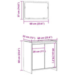 ZNTS 2 Piece Bathroom Furniture Set Artisan Oak Engineered Wood 856068