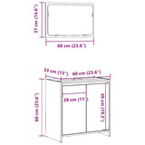 ZNTS 2 Piece Bathroom Furniture Set Artisan Oak Engineered Wood 856068