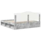 Bed Frame with Headboard Concerte 200 x 200 cm Solid Pine Wood 3413266