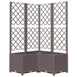 Garden Planter with Trellis Brown 80x80x136 cm PP 318265