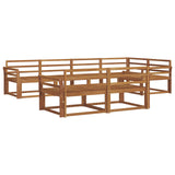 Outdoor Sofa Set 7 pcs Natural Solid Acacia Wood 3367717