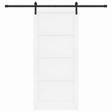 Sliding Door White 93 x 211 cm Solid Pine Wood 3333321