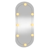 ZNTS Wall Mirror with LED Lights 35x80 cm Glass Oval 3189162