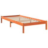 Bookcase Bed without Mattress Wax Brown 90x200 cm Solid Wood Pine 3324328