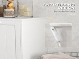 Double Hamper Laundry Storage Cabinet - White T3398P343159