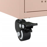 Bedside Cabinet Pink 36x39x59 cm Steel 846729