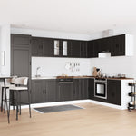 Sink Base Cabinet with Door Porto 2 pcs Black 80 x 46 x 84.5 cm 3315022