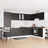 Sink Base Cabinet with Door Porto 2 pcs Black 80 x 46 x 84.5 cm 3315022