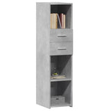 Highboard Concrete Grey 30x42.5x124 cm Engineered Wood 846155