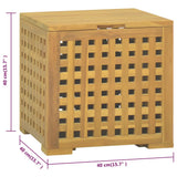 Rope Box 40x40x40 cm Solid Wood Teak 338262