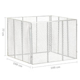 Garden Composter 100x100x77 cm Galvanised Iron 146150