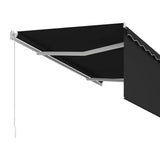 Manual Retractable Awning with Blind 3.5x2.5m Anthracite 3069279