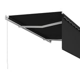 Manual Retractable Awning with Blind 3.5x2.5m Anthracite 3069279