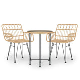 3 Piece Garden Dining Set Poly Rattan 3157833