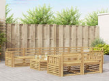 Outdoor Sofa Set 9 pcs White 59 x 59 x 37 cm Solid Acacia Wood 3392064