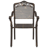 Garden Dining Set 5 pcs Bronze Aluminium 3334660