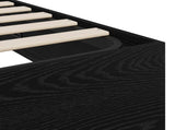 Ottoman Bed Frame Black Oak 193 x 140 x 25 cm Engineered Wood 3409270
