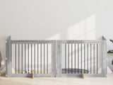 Foldable Dog Gate with Stands 4 pcs Grey Sonoma 401 cm 892034