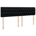 ZNTS Box Spring Bed with Mattress Black 180x200 cm Fabric 3285976