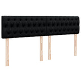 ZNTS Box Spring Bed with Mattress Black 180x200 cm Fabric 3285976