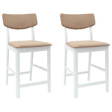 Dining Chairs 2 pcs White 48 x 49 x 95 cm Solid Rubber Wood 42020481