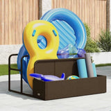 Poolside Float Storage Brown 110x100x57 cm Poly Rattan 4104089