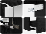 Bathroom Furniture Set 4 pcs Black Oak 3407104