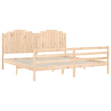 Bed Frame without Mattress 200x200 cm Solid Wood 3194201