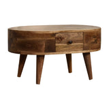 Mini Oak-ish Rounded Coffee Table IN3328