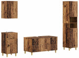 4 Piece Bathroom Cabinet Set DELFT Old Wood Engineered Wood 3417952