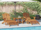 Garden Adirondack Chairs with Footrests 2 pcs Solid Wood Acacia 3145015