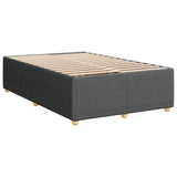 Bed Frame without Mattress Dark Grey Double Fabric 3285038