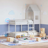Kids' Bed Roof White 55x84x132 cm Solid Wood Pine 846895