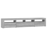 TV Cabinet with LED Lights Grey Sonoma 210x35x40 cm 3152736