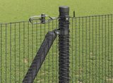 Welded Wire Fence with Concrete Base 25 x 1.2 m Grey Mesh 3352557