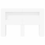 Headboard Cabinet with Storage White Engineered Wood 8001273